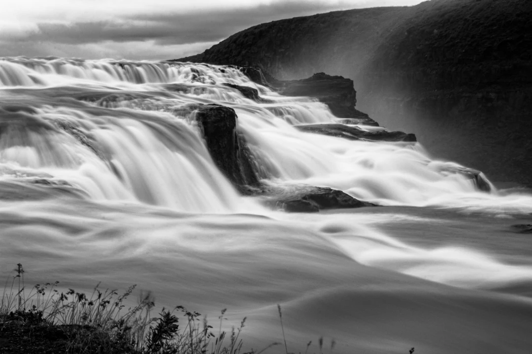 islande-gulfoss-ckr-photographie Plan rapproché de la cascade Gulfoss en Islance